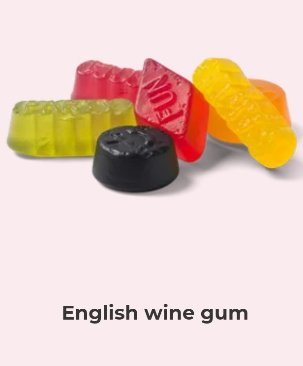English wine gum - per 100 grams