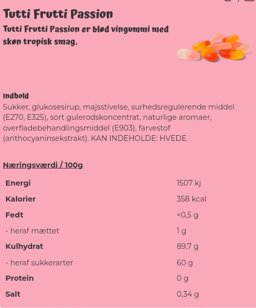 Tutti Frutti Passion - per. 100 grams