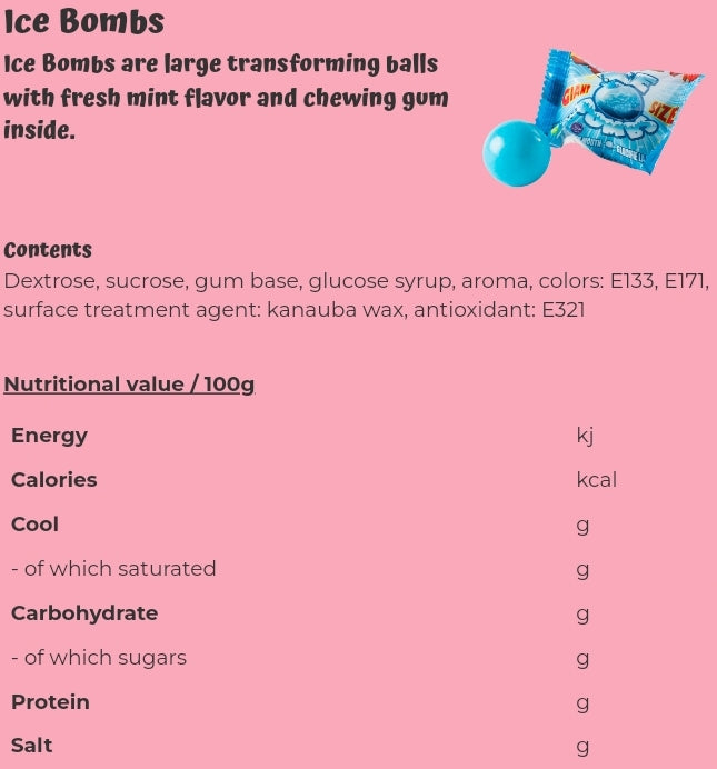 Ice Bombs - per 100 grams