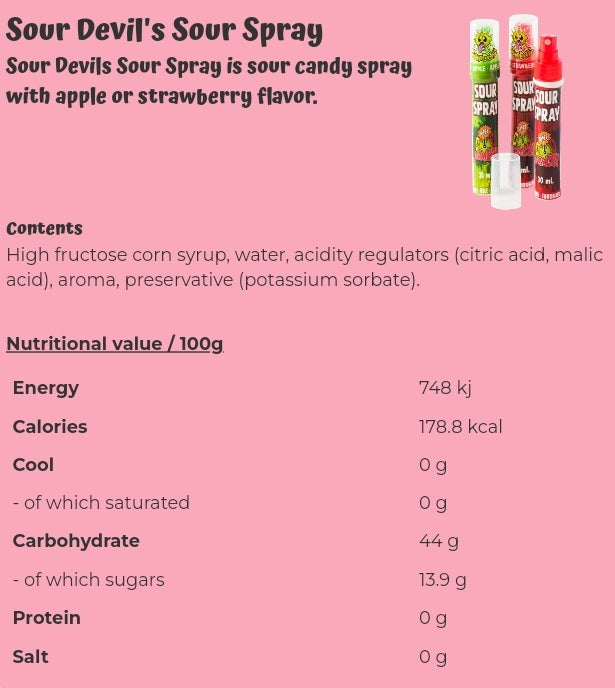 Sour devil's Sour Spray - per. package