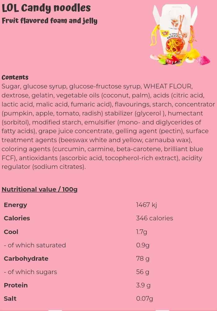 LOL Candy noodles - per PCS