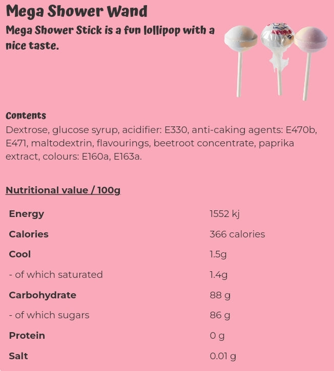 Mega Shower Wand - per. PCS