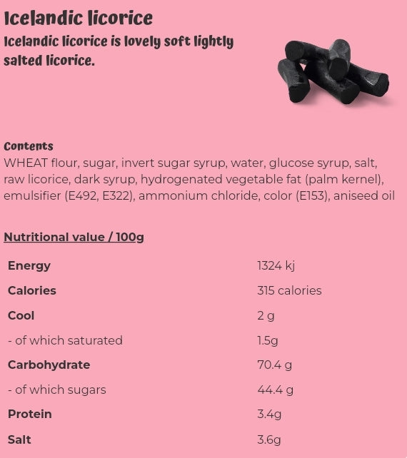 Icelandic licorice - per 100 grams