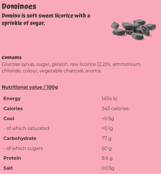 Dominoes - per 100 grams