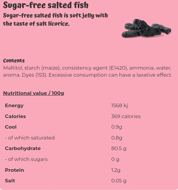 Sugar-free salted fish - per. 100 grams