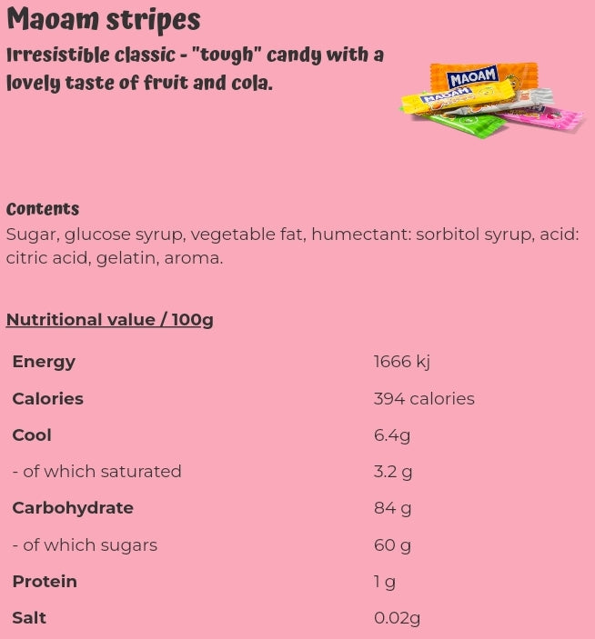 Maoam stripes - per 100 grams
