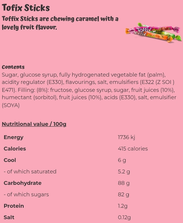 Tofix Sticks - per. 100 grams
