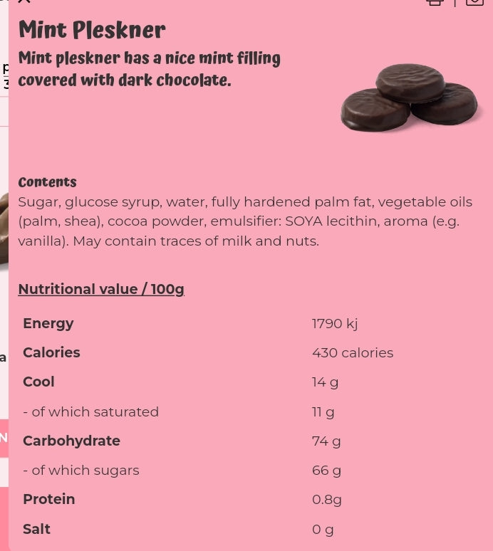 Mint pleskner - per 100 grams