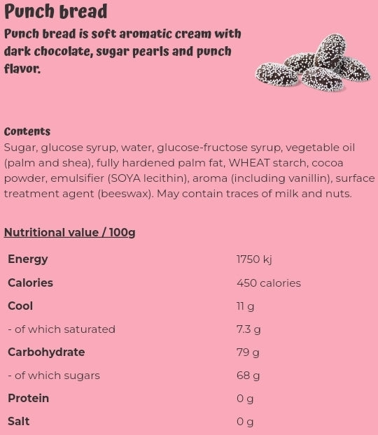 Punch bread  - per. 100 grams
