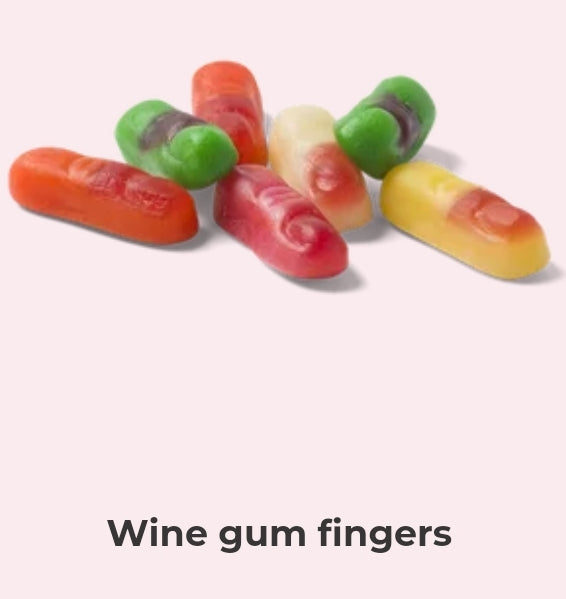 Wine gum fingers - per. 100 grams