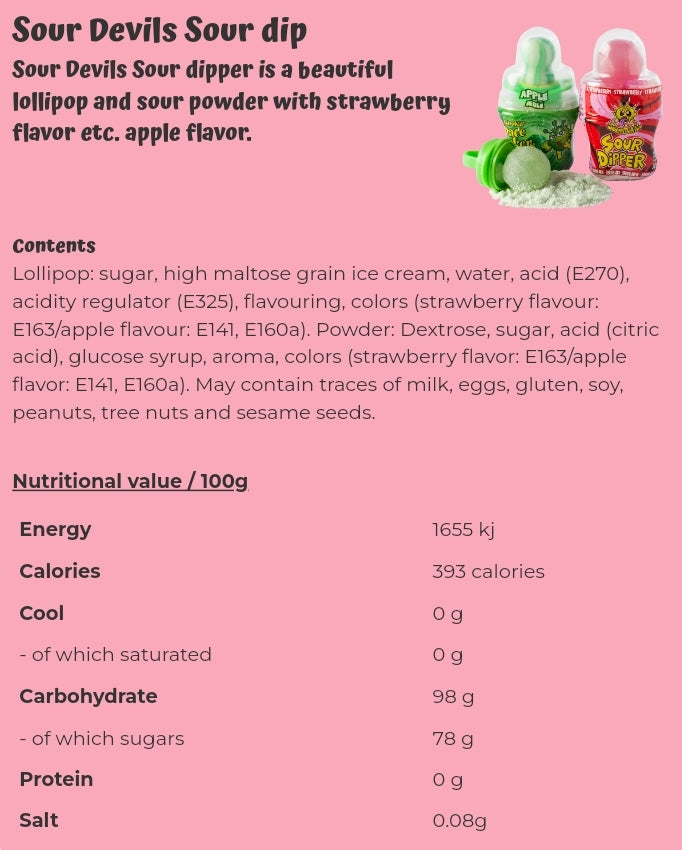 Sour Devils Sour dip - per. PCS