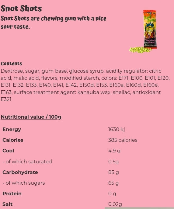 Snot shots - Per. bag