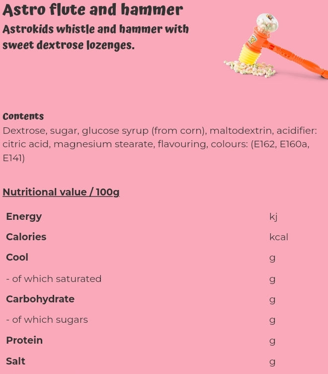 Astro flute and hammer - Per PCS