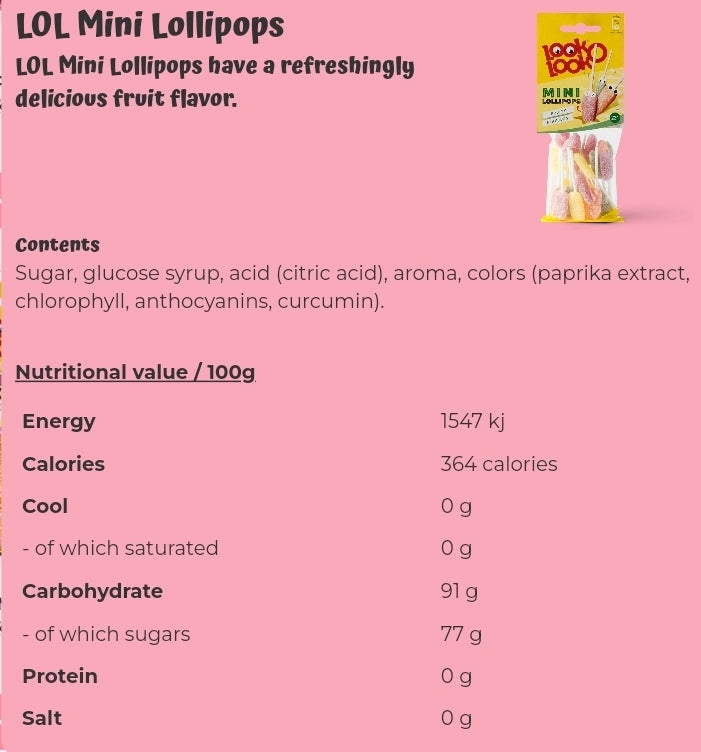 LOL Mini Lollipops - per PCS