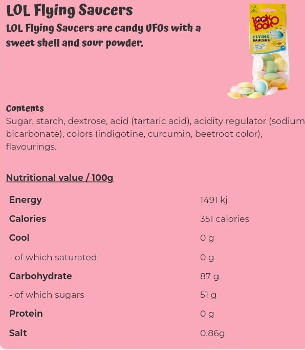 LOL Flying  Saucers - per package