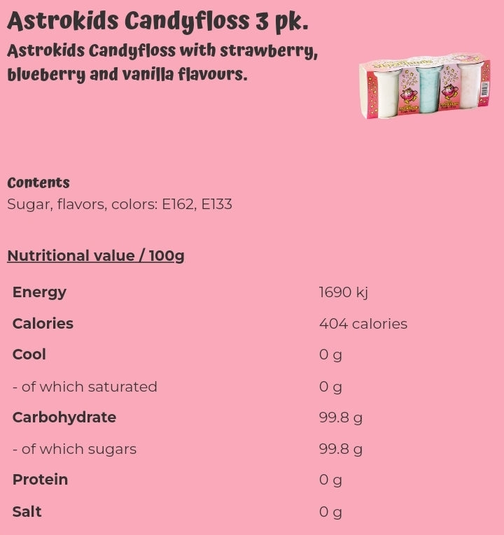 Astrokids Candyfloss 3 pk. - per. package