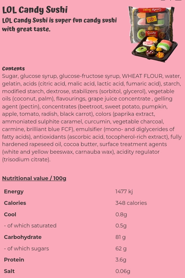LOL Candy Sushi - per PCS