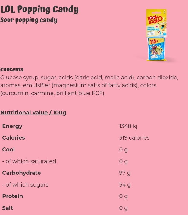 LOL Popping Candy - per package