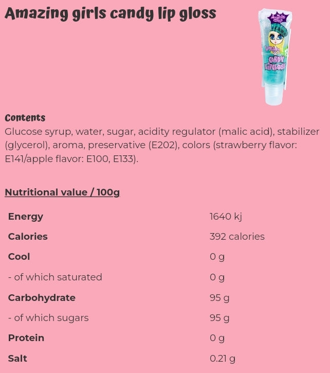 Amazing girls candy lip gloss - per. PCS